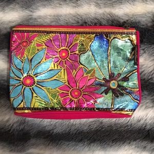 Laurel Birch colorful flower clutch / makeup bag